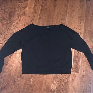 Forever 21 black off the shoulder sweatshirt